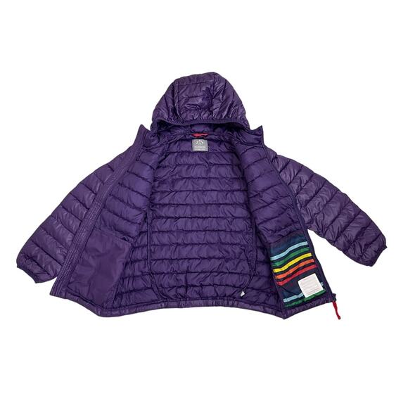 Primary Clothing Coat Lightweight Purple Hooded Puffer Jacket Size 12 - Picture 2 of 4